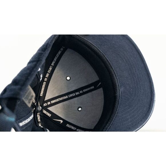 Nike True Air Snapback Strapback‎ Hat Cap in Leather Wool Black - Picture 11 of 11